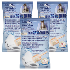 iCat 寵喵樂 環保可沖馬桶水解礦砂 99.99%無粉塵 天然深層礦土原料 6L, 4.5kg, 3包, 薰衣草