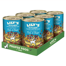 LILY'S KITCHEN 莉莉廚房 英國原裝進口狗罐頭/狗餐盒, 炸魚薯條, 6罐, 400g