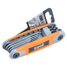 swell 黑摺疊六角扳手8支組 1.5-8mm, 1組
