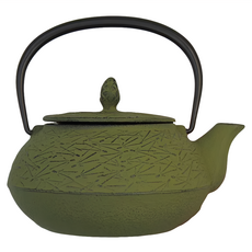 IWACHU 岩鑄 5型急須造型多色鑄鐵虎附濾網, 日本製造, 650ml, 松葉, 1個