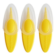 PiYOPiYO 黃色小鴨 寶寶鼻腔清潔夾, 嬰兒安全夾, 帶圓頭, 附收納保護蓋, 1個, 3個