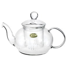 Chikao glass 耐熱標準花茶壺 中, 600ml, 透明色, 1個
