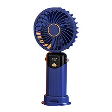 6段手持小風扇usb折疊迷你超靜音充電風扇, F601, 輕奢藍