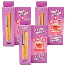 E.L.G 依洛嘉 日夜雙護草本潤色護唇膏 蜜桃牛奶, 1.5g, 3支