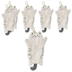 半島良品 擼貓感超吸水擦手巾 25 x 15cm 白貓, 2個