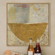 Boluo 菠蘿選畫所 豐衣足食 II APAA4422D 木色 幾何抽象裝飾畫, 40 x 40cm