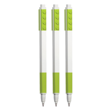 LEGO 樂高文具 積木原子筆, 萊姆色, 3支