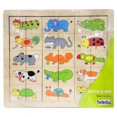beleduc 組合搭配拼圖 動物 Set, 1組, 20片