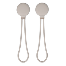 日本SP SAUCE 綑綁式矽膠磁吸掛繩 杏咖色 - 磁吸固定 彈性矽膠 重複使用, 2組