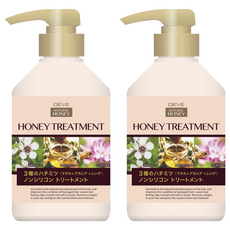 KUMANO 熊野油脂 蜂蜜修護潤髮乳 3種蜂蜜精華 5種保濕配方, 450ml, 2瓶