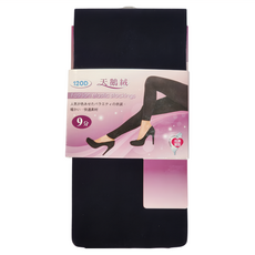 COOL ANGEL 120D天鵝絨九分褲襪-F，台灣製造，舒適親膚，修飾腿型, Black
