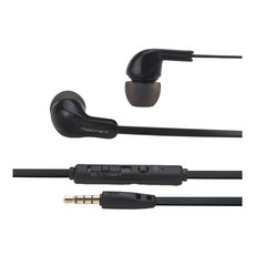 E-books 經典款音控接聽入耳式耳機 支援Android/IOS系統, S76, 黑色