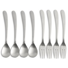 Inspoon 幸運銀茶匙 + 叉子組, 茶匙 4支 + 叉子 4支, 1組