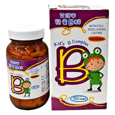 艾護寧 兒童維生素B群咀嚼錠, 150顆, 1罐