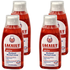 LACALUT 樂固特 aktiv 漱口水, 300ml, 4瓶