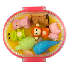 Iwako 7入橡皮擦盒裝組, 動物, 1組