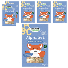 英國小小帕斯達 ABC字母造型義大利麵, 杜蘭小麥粉製成, 無添加, 250g, 6盒