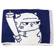 黃阿瑪的後宮生活 純棉運動毛巾 22x100cm, 後宮MVP 深藍色, 1條