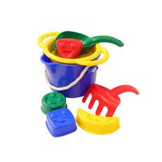 VIKINGTOYS 夏日沙灘玩沙工具組, 瑞典品牌 原裝進口 幼童安全玩具, 快樂微笑, 1組