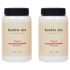 BUBBLEDAY 泡泡入浴劑 蜜桃香, 360g, 2罐