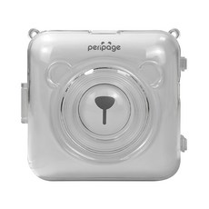 Peripage 愛立熊 A6 迷你打印機專用保護殼 防摔 附贈小掛繩, 透明色