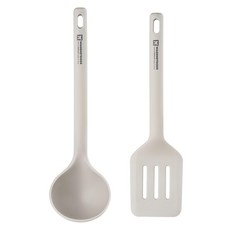 WAGENSTEIGER 艾德矽膠廚具2件組 (湯勺+鍋鏟), Light, 1組, 湯勺+鍋鏟