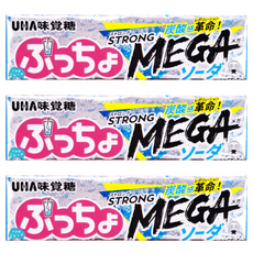 UHA 味覺糖 噗啾糖條 蘇打風味, 50g, 3條