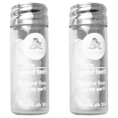 agooday 好日子 純天然蠶絲牙線, 30m, 1入, 2罐