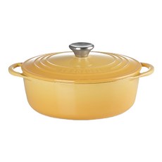 LE CREUSET 圓鐵鍋 附鋼頭鍋蓋, 22cm, 蜂蜜黃, 1個
