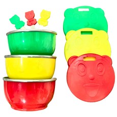 430碗 內不鏽鋼碗 有孔蓋子 附湯匙 3個1組, 1組, 混合顏色, 11 x 6cm