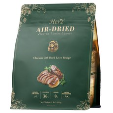 Herz 赫緻 美饌低溫風乾犬糧 嫩雞佐頂級鴨肝 454g 無穀低敏 全齡犬適用, 1包