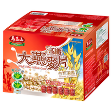 馬玉山 高纖大燕麥片 (650公克x4包) 全素食 充氮保鮮 無添加糖, 2.6kg, 1盒