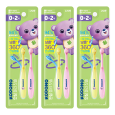 KODOMO 嬰幼兒果凍牙刷 0-2歲 柔軟刷毛, 顏色隨機, 2支, 3組