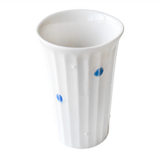 佐和陶瓷 白水玉手握杯 日本製 10 x 6.5cm 120ml, 1個, 白色