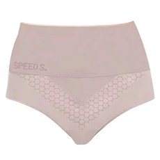 SPEED S. 科技石墨烯塑型高腰健康褲，75%尼龍（含石墨烯，涼感紗），台灣製, M-L, 粉色