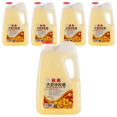 福壽實業 大豆沙拉油，黃豆萃取精煉 滴滴精純，煎煮炒炸四季皆宜, 3L, 5桶