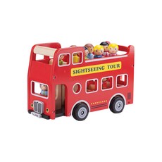 New Classic Toys 玩偶城市遊覽巴士, 1歲以上適用, 木製, #11970, 1個