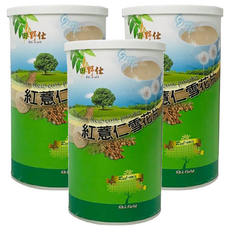 田野仕 紅薏仁雪花片 300g 台灣本土山藥製作, 3罐