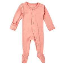 L'ovedbaby 有機棉 壓扣款 包手腳連身衣