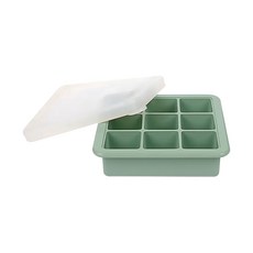 haakaa 9格矽膠副食品分裝盒 (35ml*9), 綠色, 315ml, 1個