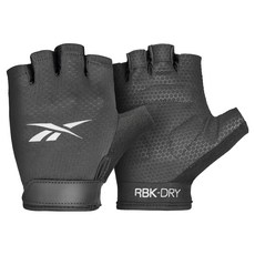 Reebok 銳步 Fitness Gloves 短指透氣健身手套, 黑色, 1雙