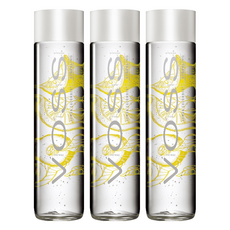 VOSS 芙絲風味氣泡水 檸檬小黃瓜, 瓶裝水界的愛馬仕, 無糖零熱量, 雪碧口感, 時尚玻璃瓶身, 375ml, 3瓶