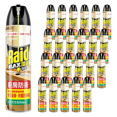 Raid 雷達 快速蟑螂螞蟻藥 尤加利, 廚房防衛, 含天然尤加利精油, 快速殺蟑 持續防衛4週, 500ml, 24罐