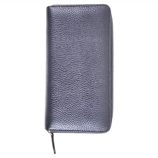 頭層牛皮9卡位拉鍊小長夾 L型