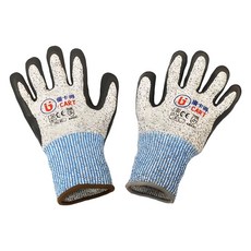 U-CART 優卡得 CE5級加強版 防切割手套 HPPE+玻璃纖維+丁腈塗層, M, 黑色, 1雙