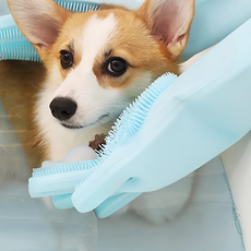 Mamy Pets 寵情 愛寵專屬按摩洗澡神器 手套, 防滑顆粒, 乾濕兩用, 單色, 1雙