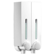 SHCJ 雙孔手壓給皂機 250ml 台灣製造, 經典白, 1個