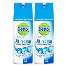 Dettol 滴露 全效噴霧劑 清爽亞麻, 可殺滅99.9%病毒及細菌, 400ml, 2瓶