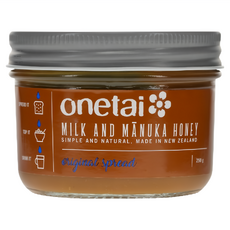 Onetai 紐西蘭麥蘆卡蜂蜜牛奶抹醬 無添加人工色素香料、砂糖 蜂蜜非人工餵養 無抗生素 純淨紐西蘭乳源, 250g, 1罐