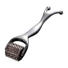 alphax ROLLER熱傳導紓壓按摩器，滾輪銅合金材質，尺寸14.2x3.3x2.5cm, 炭灰色, 1個